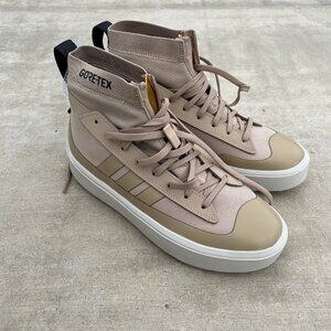 NEW ADIDAS UNISEX ZNSORED HI GORE-TEX BOOTS SIZE MENS 7, WOMENS 8 BEIGE